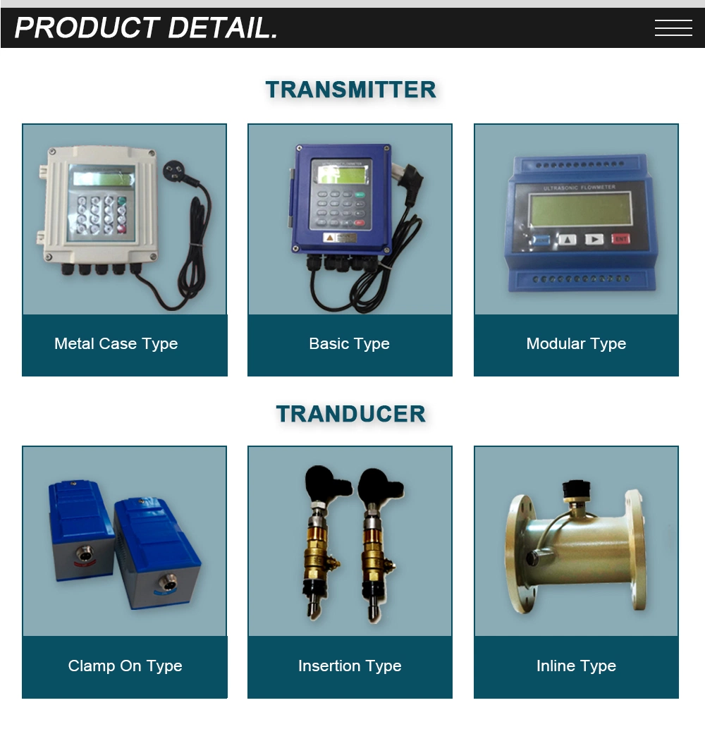 Wall Mounted Ultrasonic Flow Meter Fixed Ultrasonic Flowmeter for Water