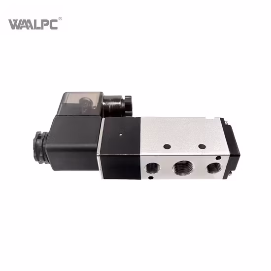 Válvulas solenóides pneumáticas de cinco vias tipo Airtac da série 4V300 de duas posições 24V 220V